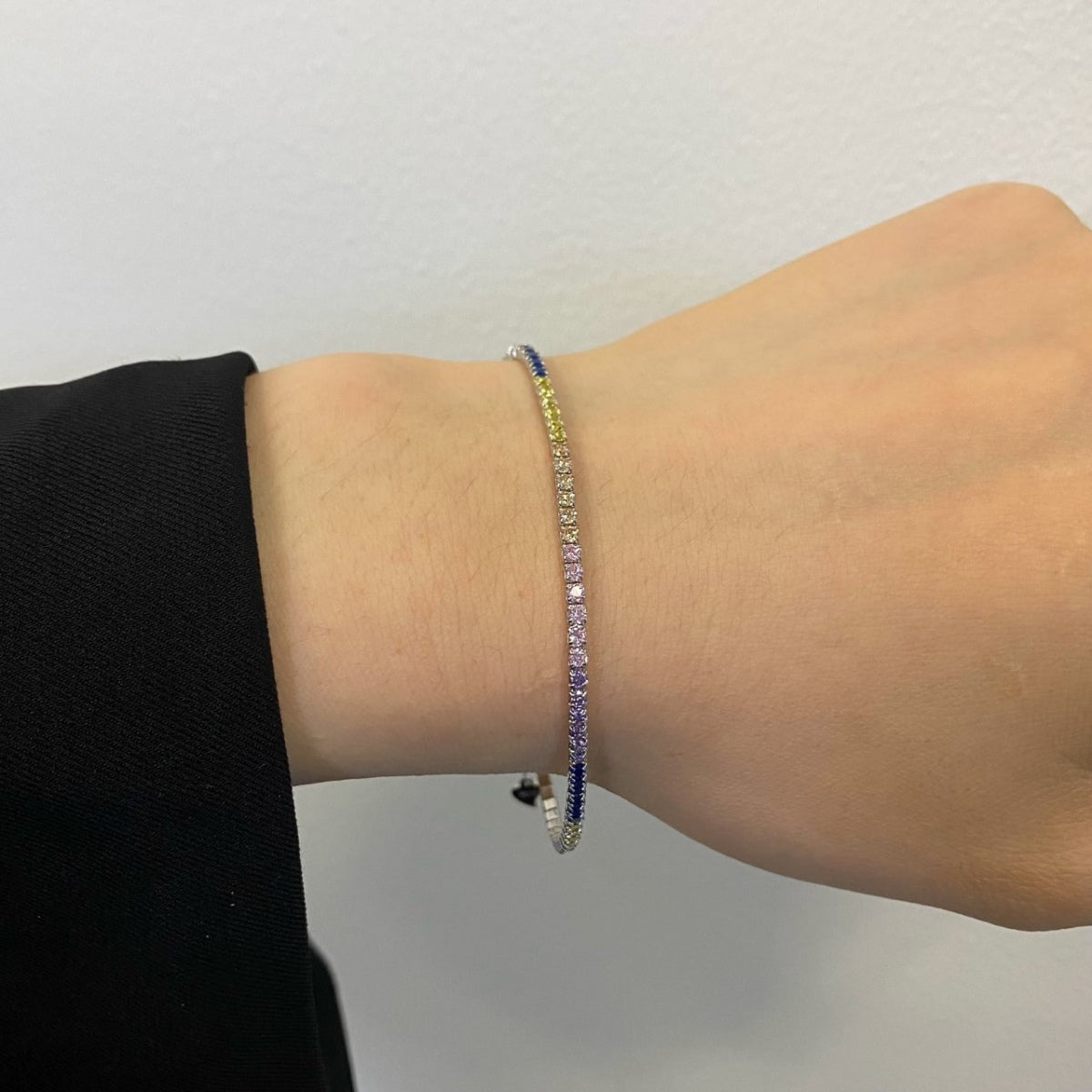 [RAFFINE]Radiant Shinning Princess Cut Tennis Bracelet