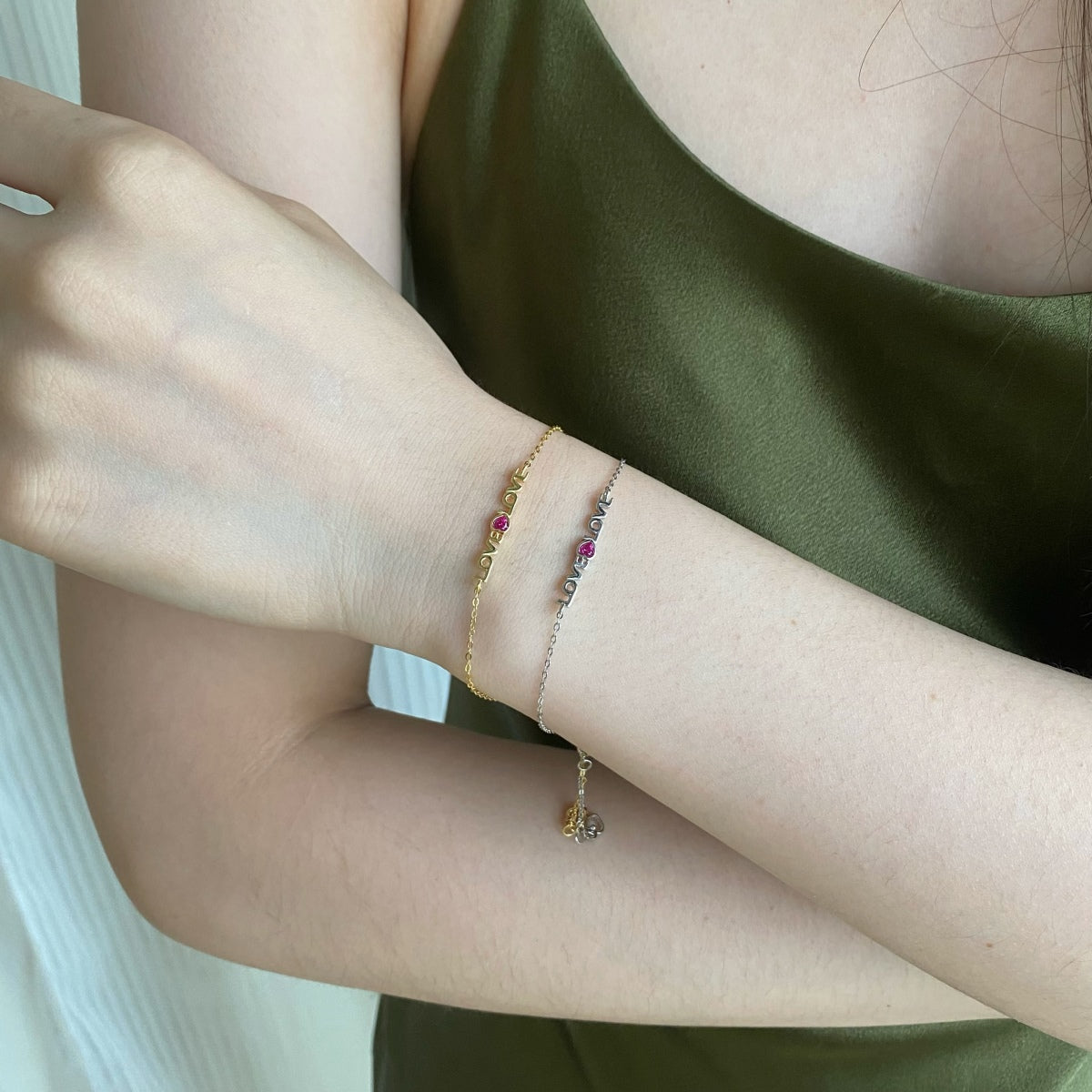 [RAFFINE]Pulsera romántica con forma de corazón para enamorados