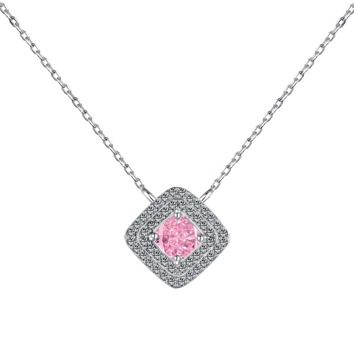 [RAFFINE]Collar brillante de corte Asscher