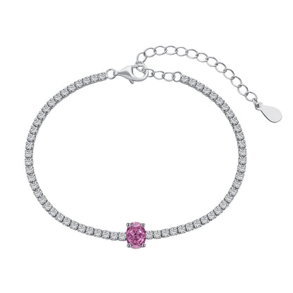 [Raffine]0,75 Karat exquisites ovales Tagesarmband