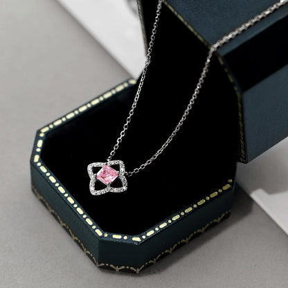 [Raffine]Exquisite Halskette im Prinzessschliff in Blumenform