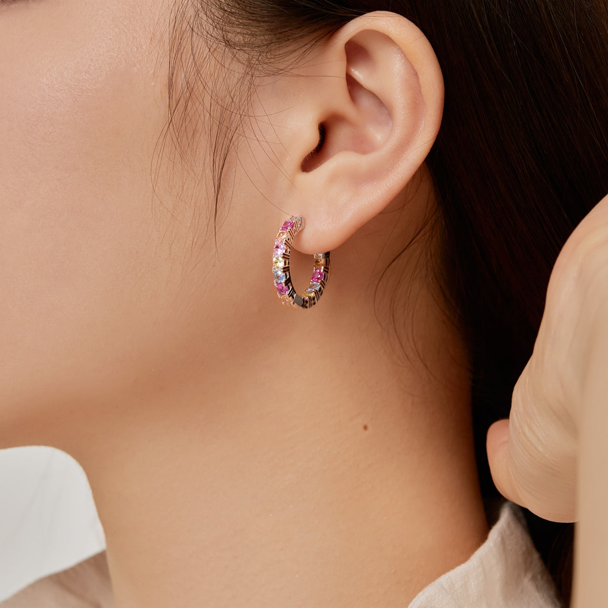 [RAFFINE]Unique Round Cut Daily Earrings