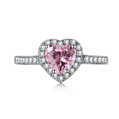 [RAFFINE]Eternity Splashy Romantic Heart Shape Lover Ring