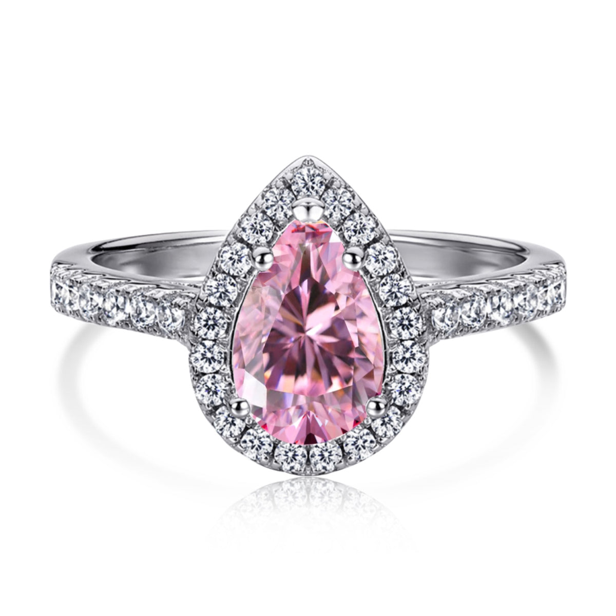 [RAFFINE]1.0 Carat Luxurious Resplendent Water Drop Shape Wedding Ring