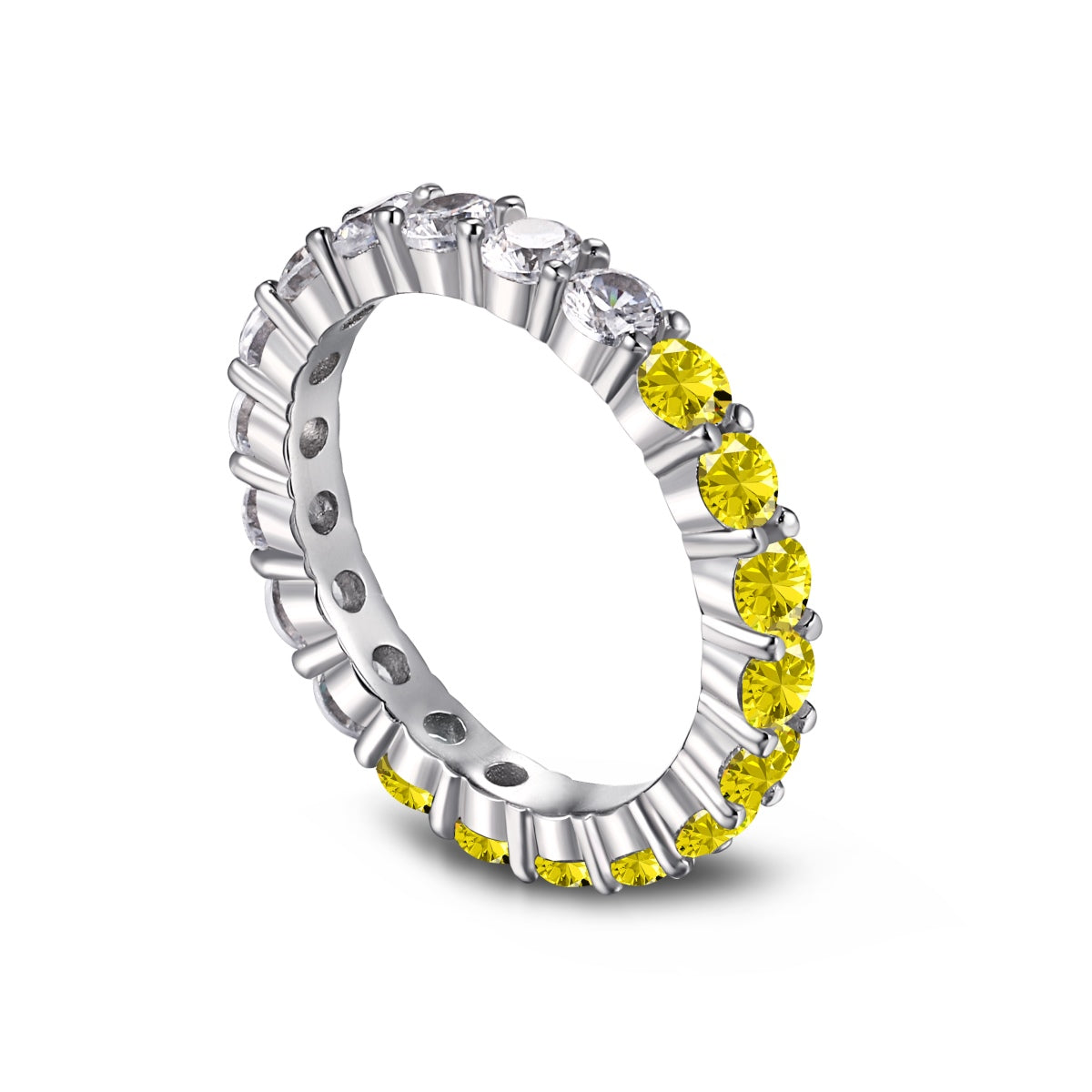 [RAFFINE]Sparkling Round Cut Tennis Ring