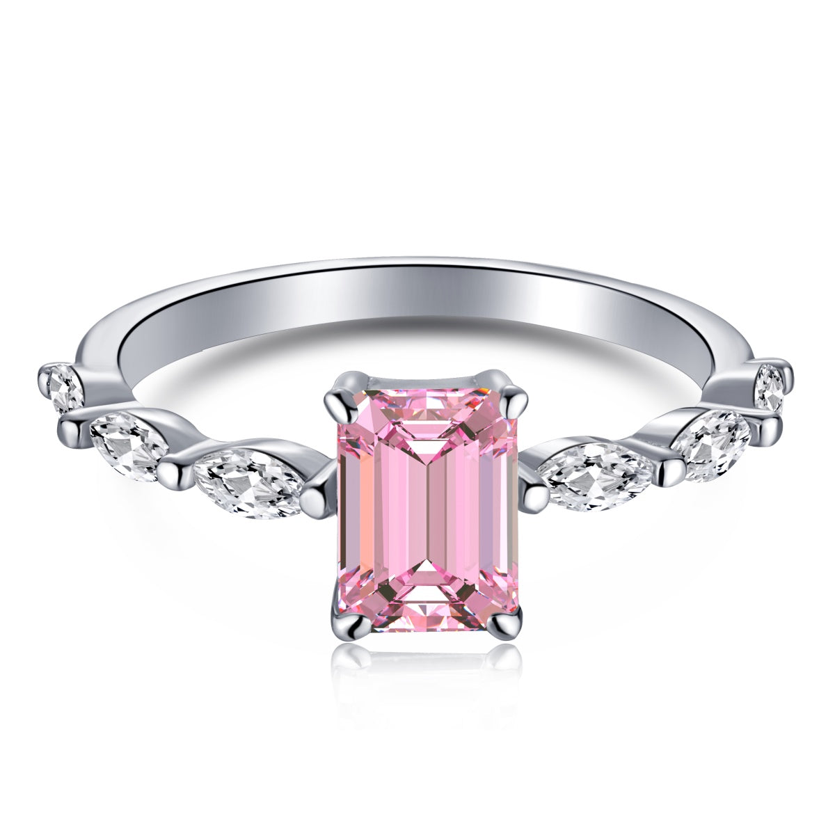 [RAFFINE]1.0 Carat Dainty Resplendent Radiant Cut Daily Ring