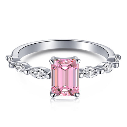 [RAFFINE]1.0 Carat Dainty Resplendent Radiant Cut Daily Ring