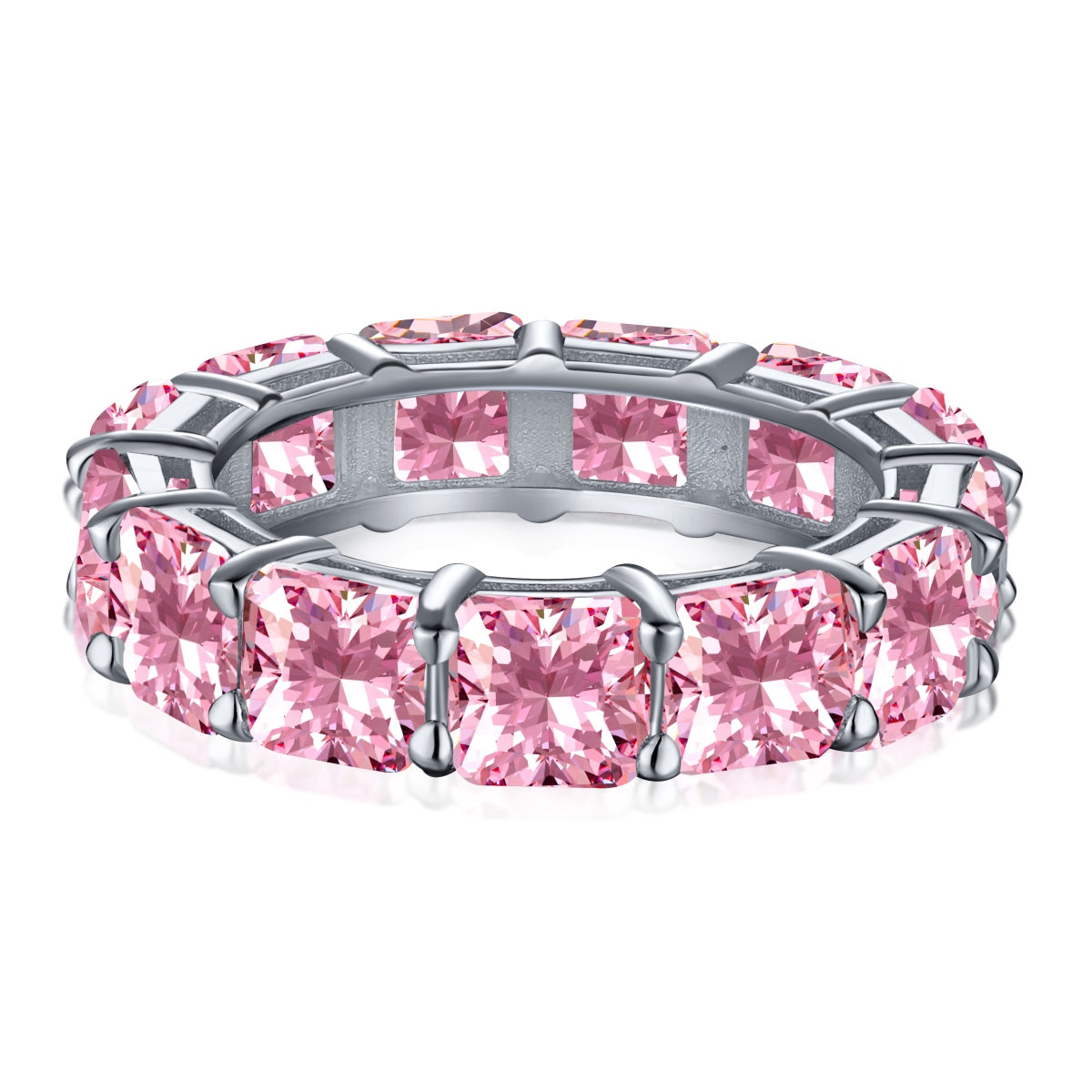 [RAFFINE]Elegant Princess Cut Tennis Ring