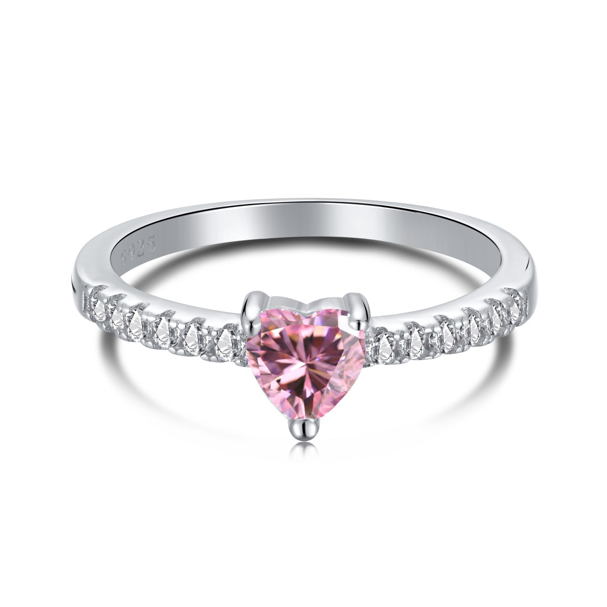 [RAFFINE]0.5 Carat CaratEternity Charming Heart Shape Lover Ring