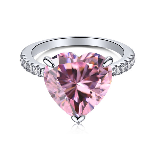 [RAFFINE]6.0 Carat Luxurious Sparkling Romantic Heart Cut Lover Ring
