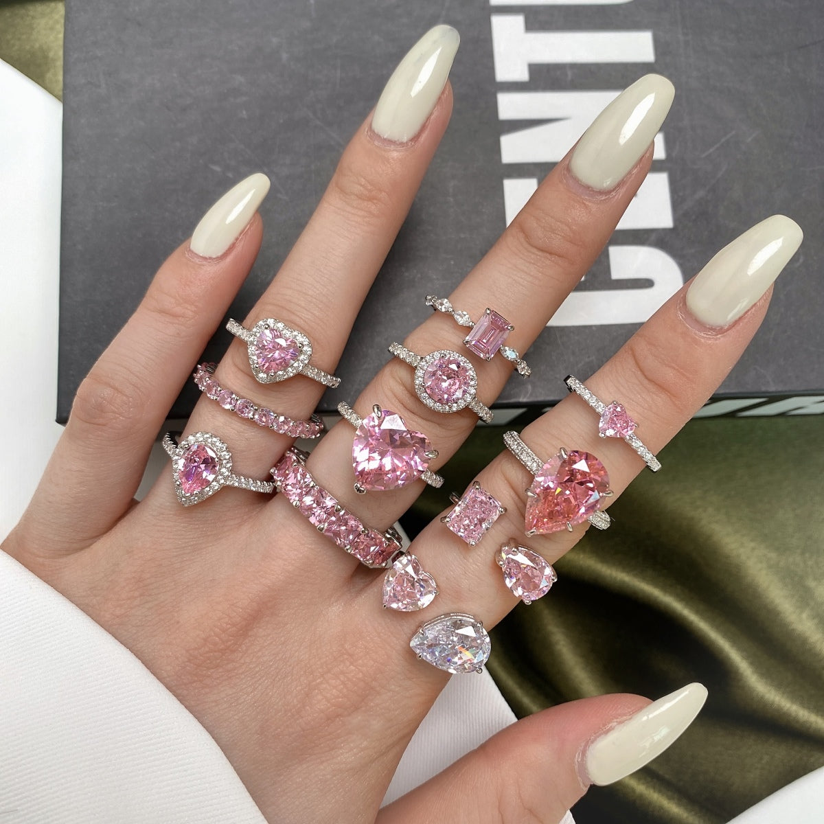 [RAFFINE]0.5 Carat CaratEternity Charming Heart Shape Lover Ring