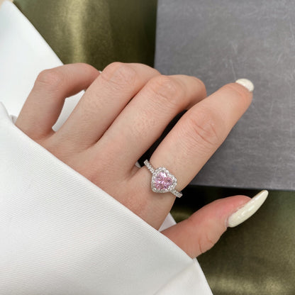 [RAFFINE]Eternity Splashy Romantic Heart Shape Lover Ring