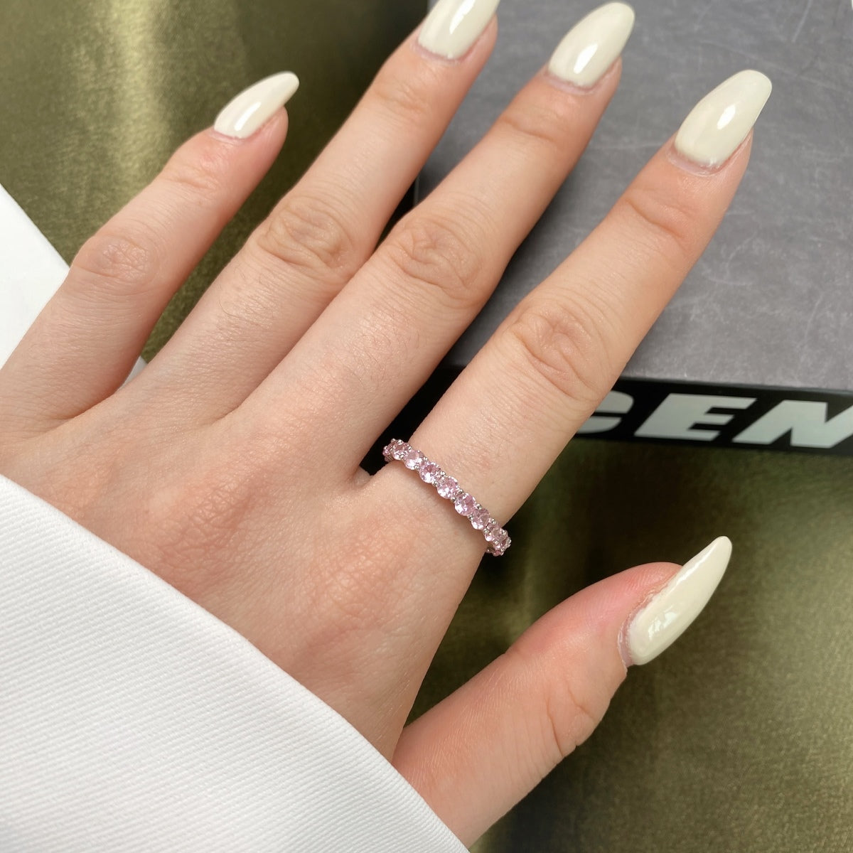 [RAFFINE]Sparkling Round Cut Tennis Ring