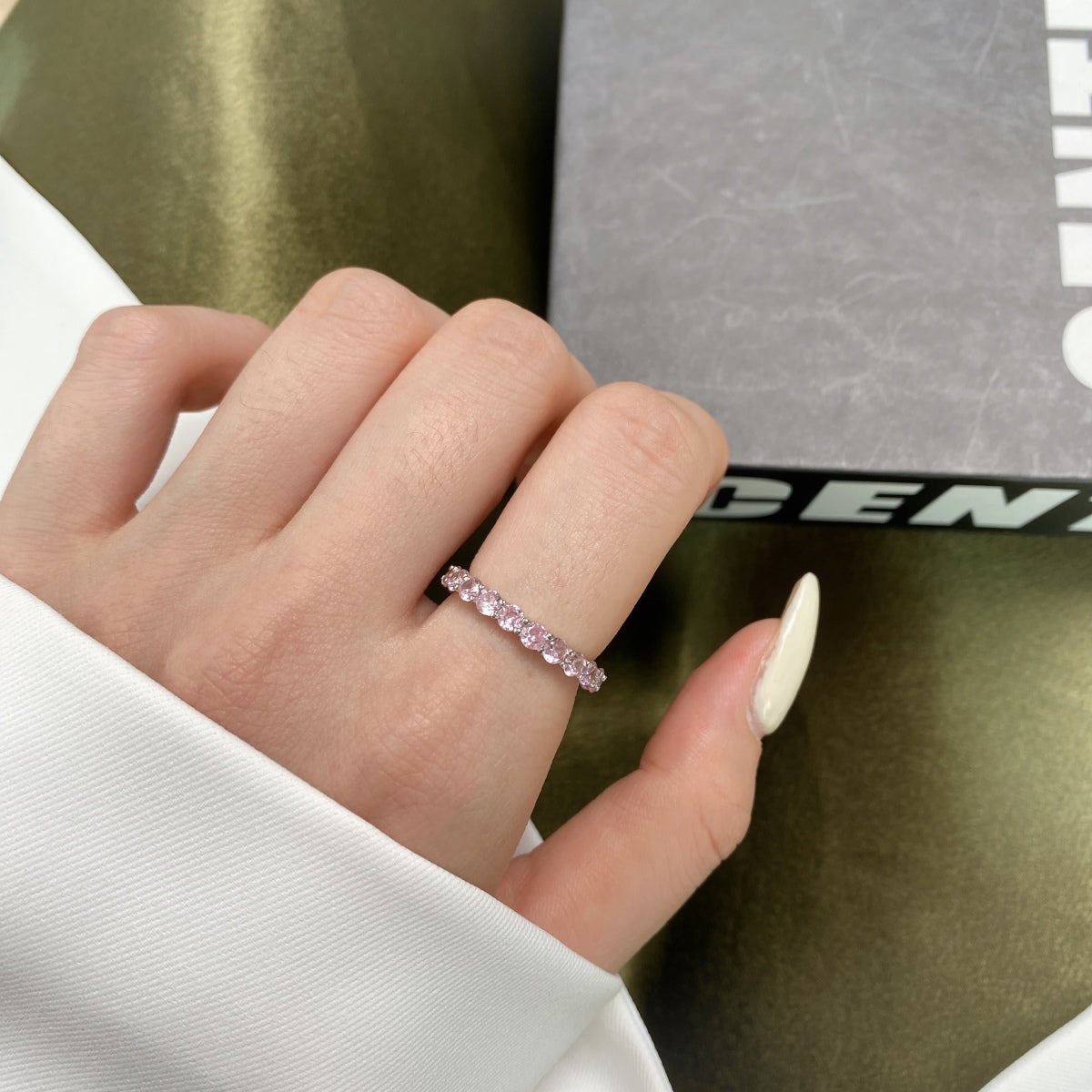 [RAFFINE]Sparkling Round Cut Tennis Ring