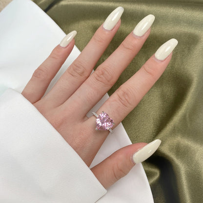 [RAFFINE]6.0 Carat Luxurious Sparkling Romantic Heart Cut Lover Ring