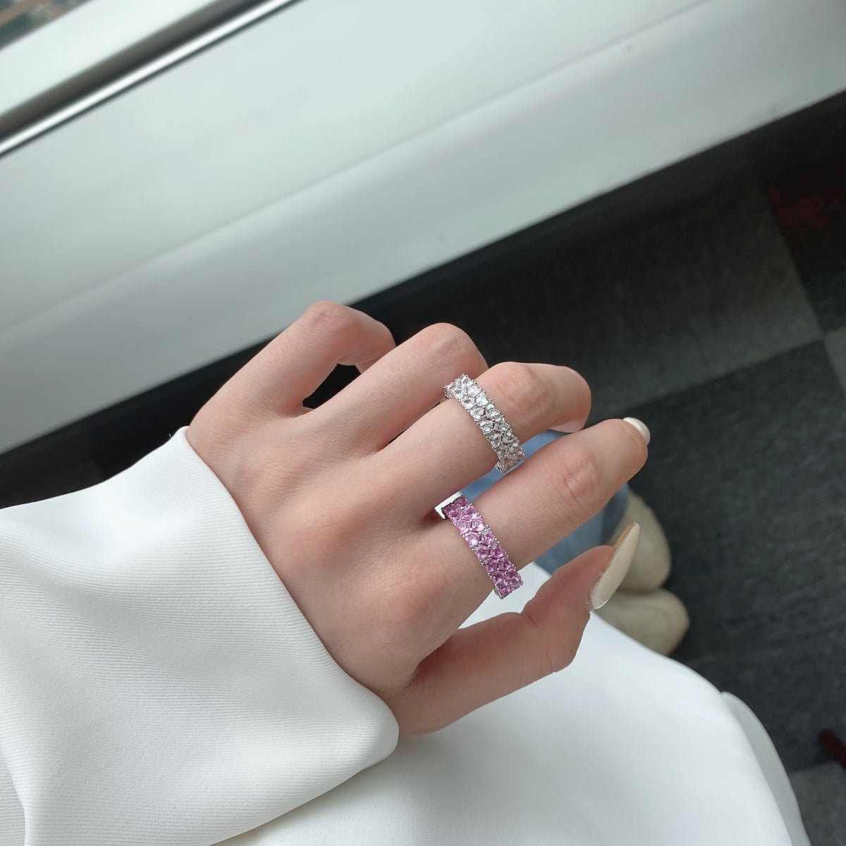 [RAFFINE]Sparkling Full Heart Ring