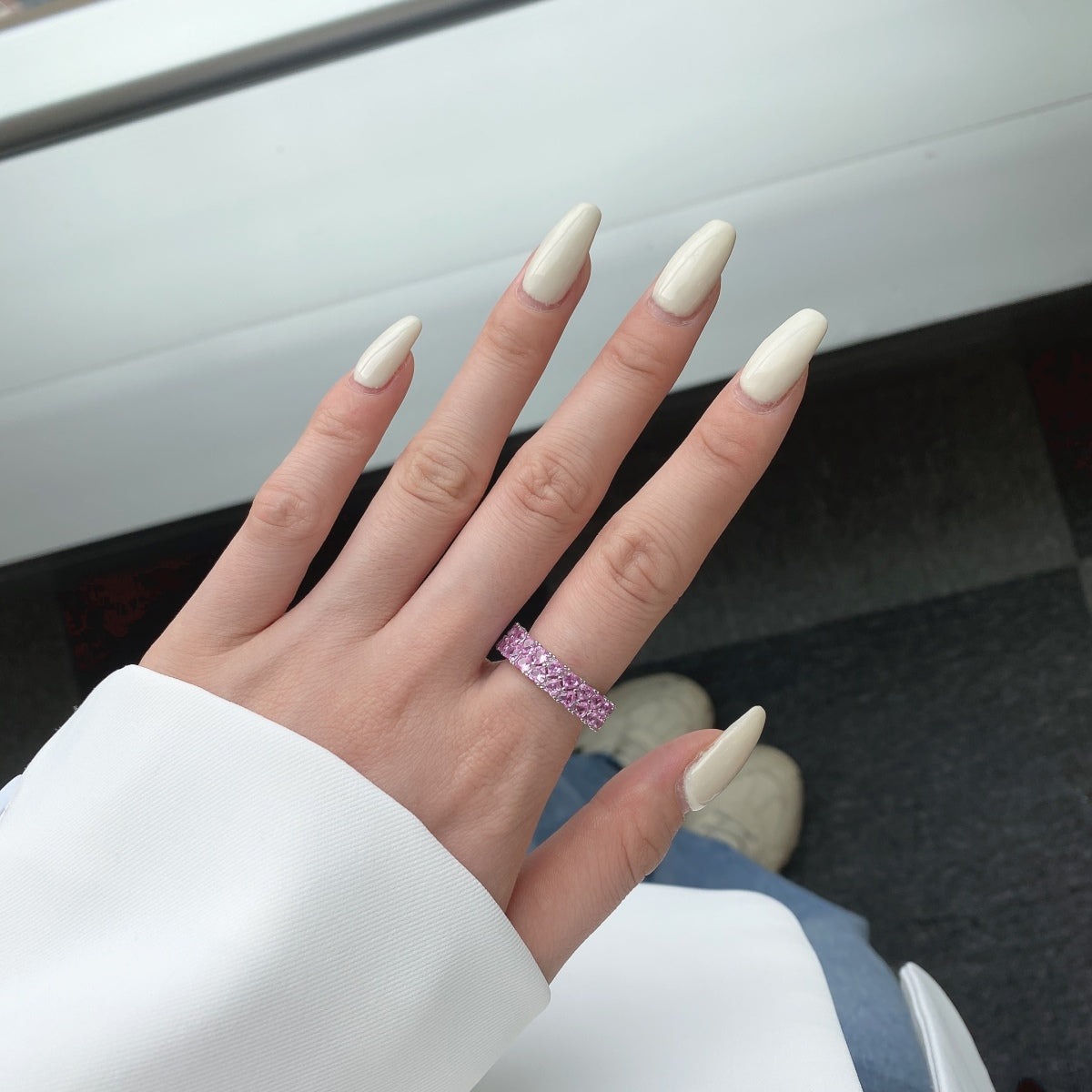 [RAFFINE]Sparkling Full Heart Ring