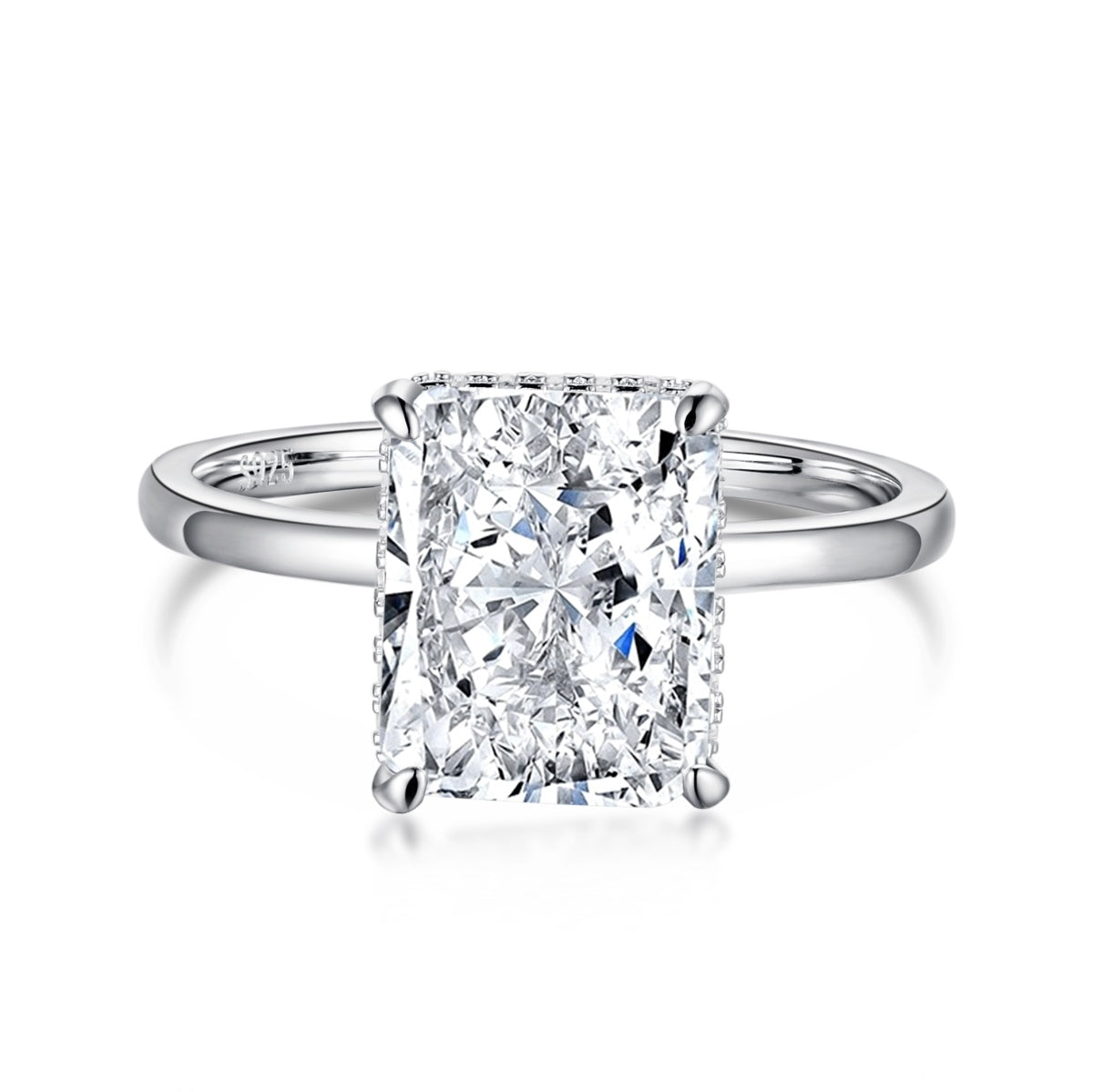 [RAFFINE]4.0 Carat Ornate Enchanting Radiand Cut Banquet Ring