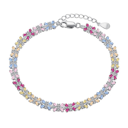 [RAFFINE] Pulsera de fiesta con corte esmeralda radiante y colorido