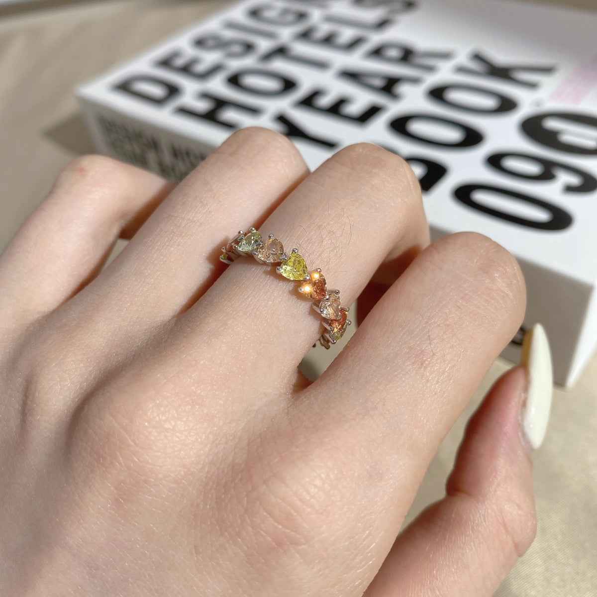 [RAFFINE]0.25 Carat Radiant Romance Heart Cut Lover Ring