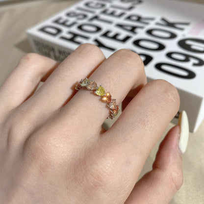 [RAFFINE]0.25 Carat Radiant Romance Heart Cut Lover Ring