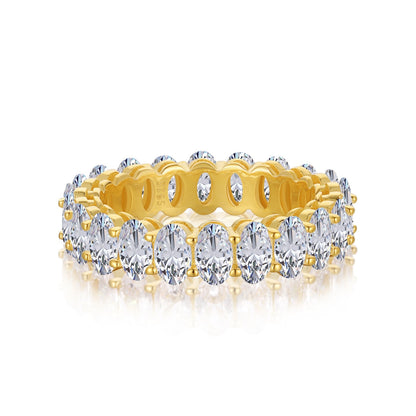 [RAFFINE]Ornate Oval Cut Tennis Ring