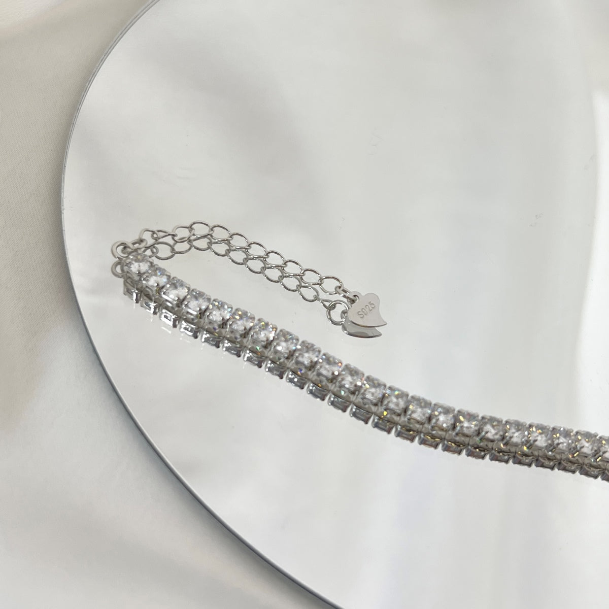 [RAFFINE]Sparkling Round Cut Daily Bracelet