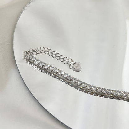 [RAFFINE]Sparkling Round Cut Daily Bracelet