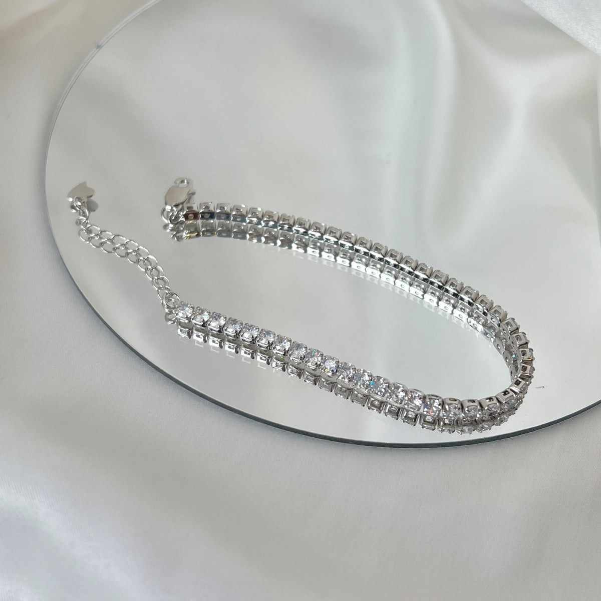 [RAFFINE]Sparkling Round Cut Daily Bracelet