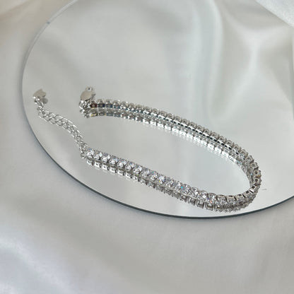 [RAFFINE]Sparkling Round Cut Daily Bracelet