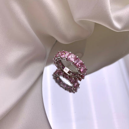 [RAFFINE]Elegant Princess Cut Tennis Ring