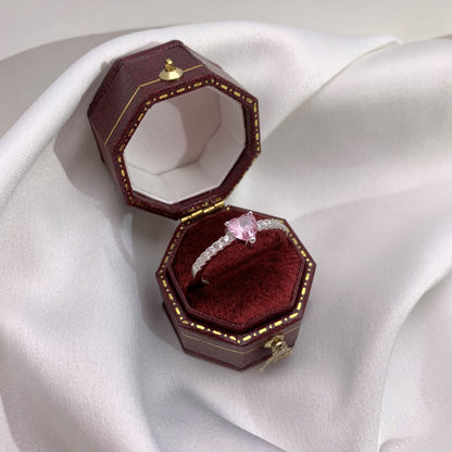 [RAFFINE]0.5 Carat CaratEternity Charming Heart Shape Lover Ring