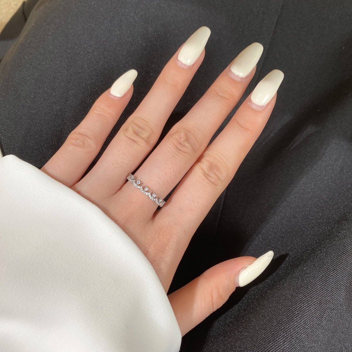 [RAFFINE]Elegant Resplendent Round Shape Party Ring
