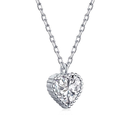 [RAFFINE]Collar con forma de corazón adornado