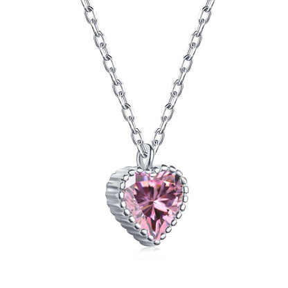 [RAFFINE]Collar con forma de corazón adornado