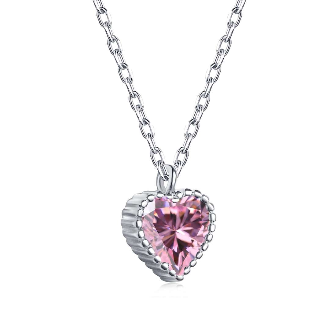 [RAFFINE]Collar con forma de corazón adornado