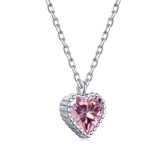[RAFFINE]Collar con forma de corazón adornado