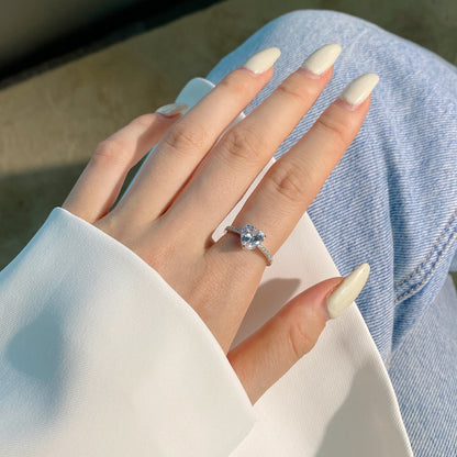 [RAFFINE]2.0 Carat Dazzling Lustrous Heart Cut Lover Ring