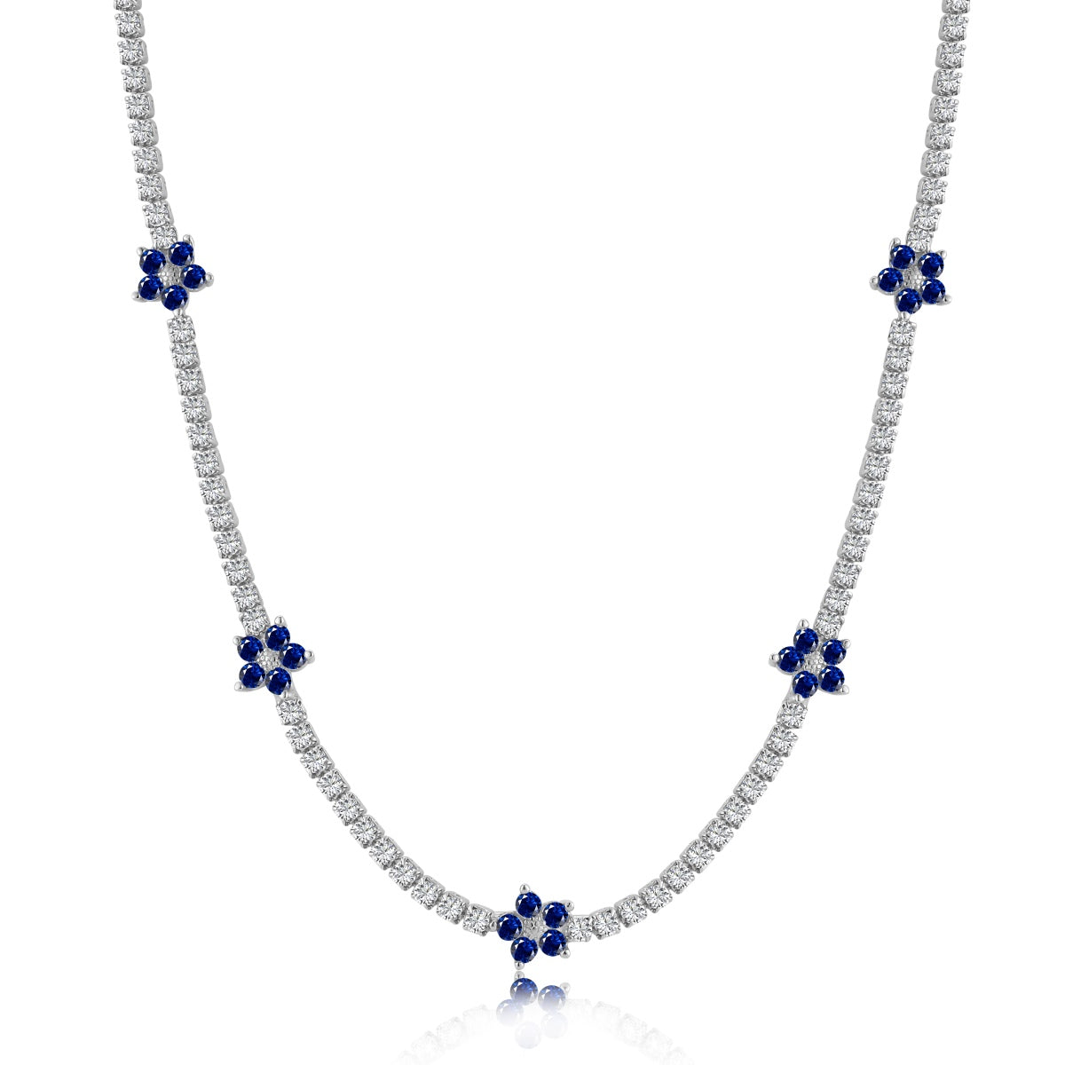 [RAFFINE]Luxurious Colorful Flower Tennis Necklace