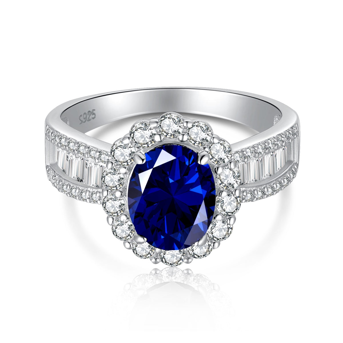 [RAFFINE]1.5 Carat Dazzling Charming Oval Cut Banquet Ring