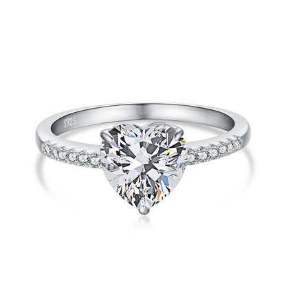 [RAFFINE]2.0 Carat Dazzling Lustrous Heart Cut Lover Ring