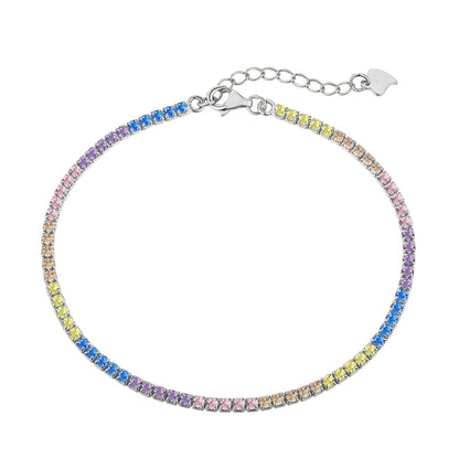 [RAFFINE] Pulsera diaria deslumbrante con corte redondo colorido