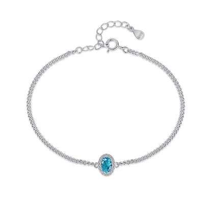 [RAFFINE]Exquisita pulsera de forma ovalada