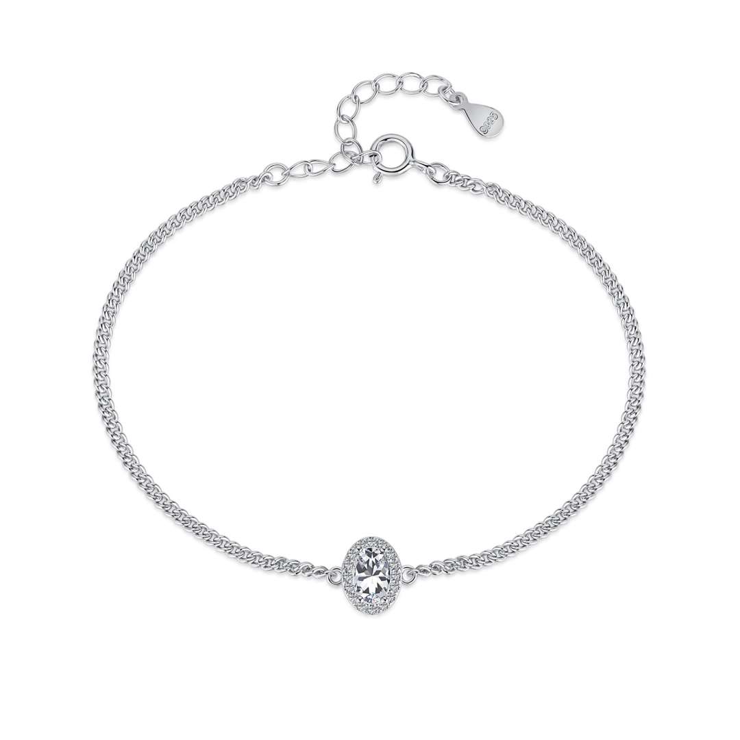 [RAFFINE]Exquisita pulsera de forma ovalada