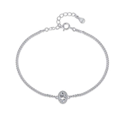 [RAFFINE]Exquisita pulsera de forma ovalada