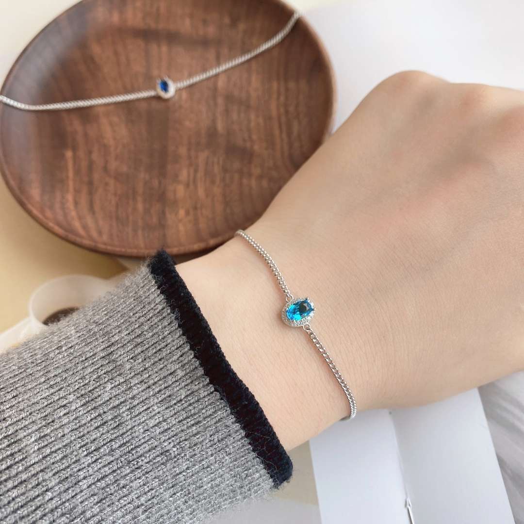[RAFFINE]Exquisita pulsera de forma ovalada