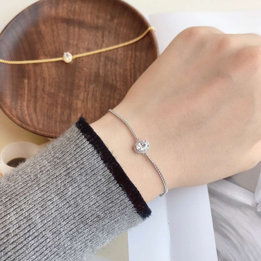 [RAFFINE]Exquisita pulsera de forma ovalada