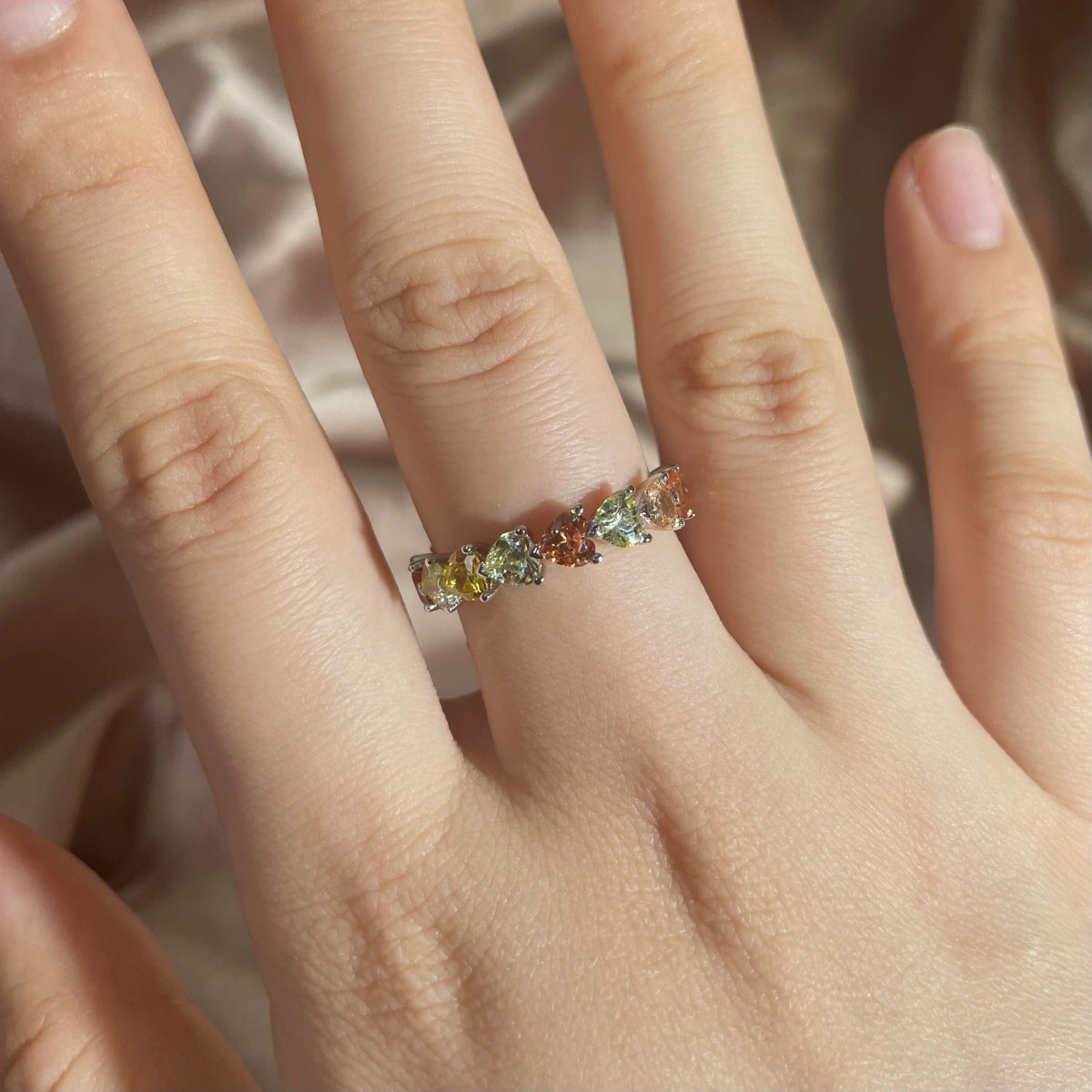 [RAFFINE]0.25 Carat Radiant Romance Heart Cut Lover Ring