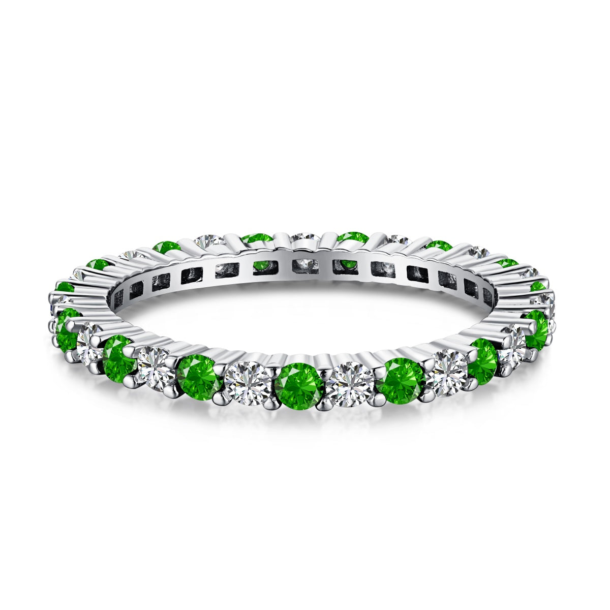 [RAFFINE]Exquisite Colorful Round Cut Tennis Ring