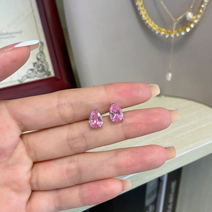 [RAFFINE]Pendientes con forma de gota de agua adornada